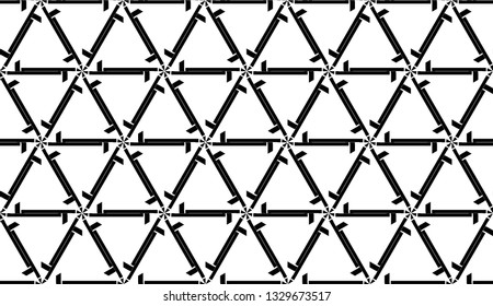 New elegant background with curved line in triangular style. Vector. Black, White. Smart business design