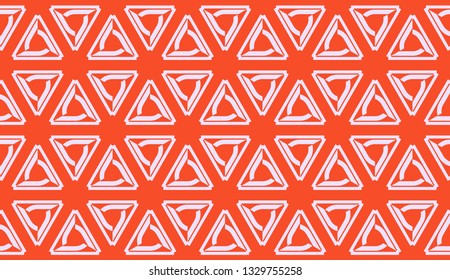 New elegant background with curved line in triangular style. Vector. Light coral shade. Smart business design.
