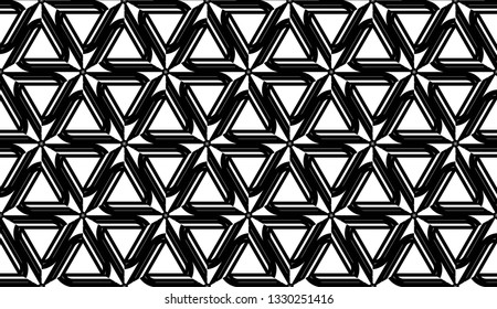 New elegant background with curved line in triangular style. Vector. Black, White. Smart business design