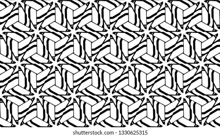 New elegant background with curved line in triangular style. Vector. Black, White. Smart business design