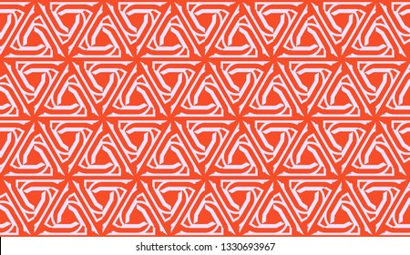 New elegant background with curved line in triangular style. Vector. Light coral shade. Smart business design.