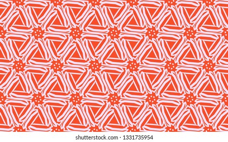 New elegant background with curved line in triangular style. Vector. Light coral shade. Smart business design.