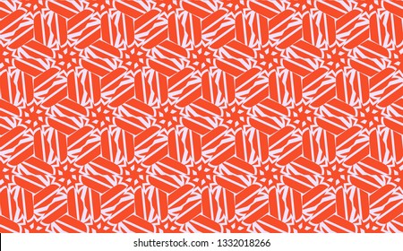 New elegant background with curved line in triangular style. Vector. Light coral shade. Smart business design.