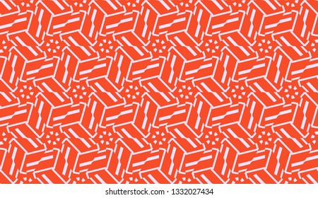 New elegant background with curved line in triangular style. Vector. Light coral shade. Smart business design.