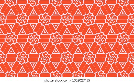 New elegant background with curved line in triangular style. Vector. Light coral shade. Smart business design.