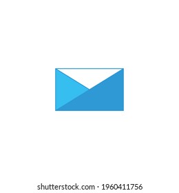 New email icon vector. Envelope vector icon with blue color