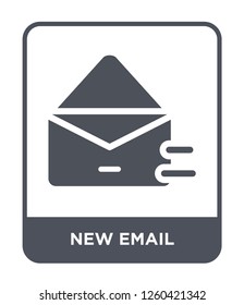 new email icon vector on white background, new email trendy filled icons from Education collection, new email simple element illustration