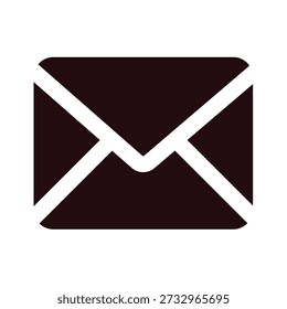 Nuevo símbolo de interfaz de correo electrónico de icono de sobre cerrado negro
