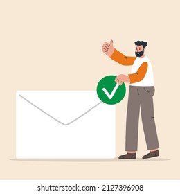 New email message. Email marketing, subscription on web. Vector illustration.