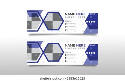 New Email Signature Design. Vector template Design. Banner Sign