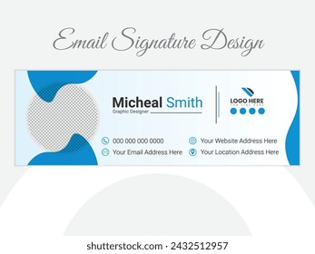 New Email signature template design or face book cover template