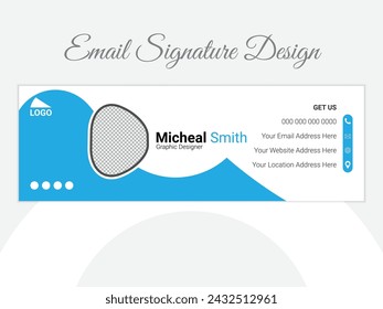 New Email signature template design or face book cover template