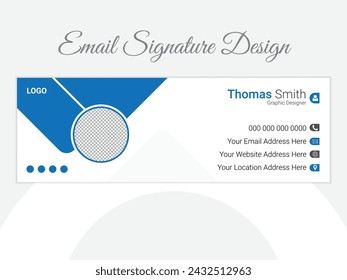 New Email signature template design or face book cover template