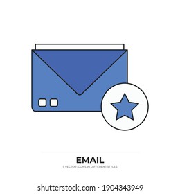 nuevo icono de tipo de vector de correo electrónico