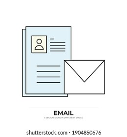 new email vector type icon