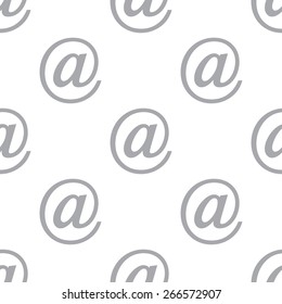 New Email white and black seamless pattern for web design. Vector symbol