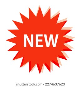 NEW emphasis pop. New products. Advertisement. Vector.
