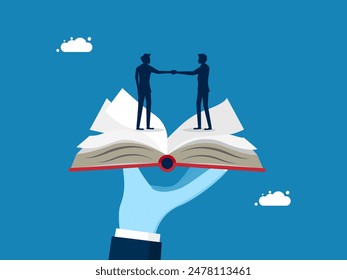 New Employee Handshake Guide. Handshake Guide for Businessmen and New Employees