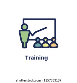 New Employee Hiring Process Icon W Person Training New Recruits