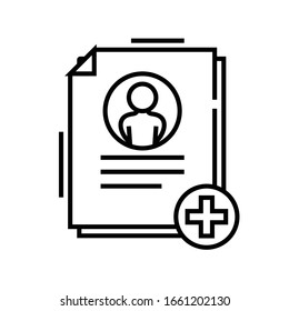 New Employee Line Icon, Concept Sign, Outline Vector Illustration, Linear Symbol.