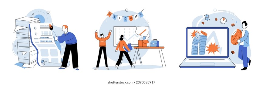 New employee. Vector illustration. The new employee metaphor underscores importance creating welcoming and inclusive work environment fosters employee retention and satisfaction The new employee