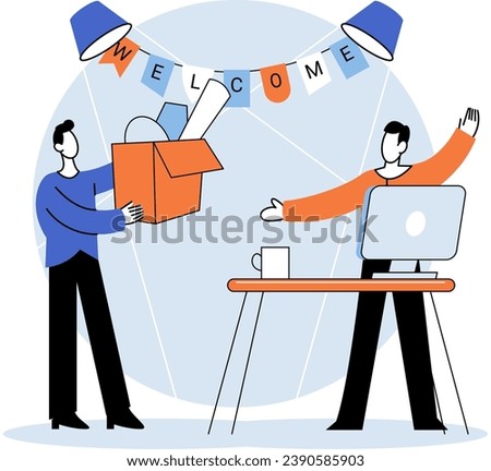 New employee. Vector illustration. The new employee metaphor underscores importance ongoing training and development to enhance skills and capabilities new employees The new employee metaphor serves