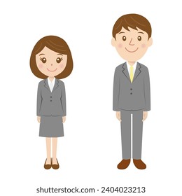 New employees, office workers, men and women, recent graduates