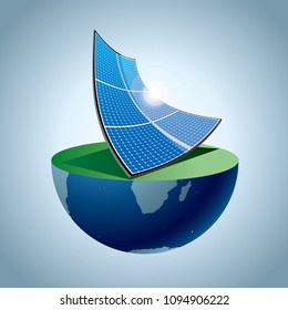 New energy concept design on the earth.