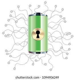 New energy concept design,Secure encryption design.Many power plugs on the battery.