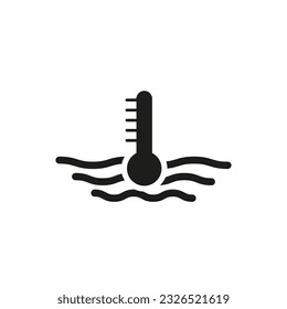 Nuevo icono de temperatura del refrigerante del motor. Ilustración vectorial. imagen de stock.