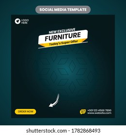 New exclusive furniture foe social media template