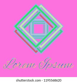 New fairy abstract multicolor cube geometric.