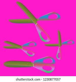 New fairy kit gradient multicolored instrument scissors.