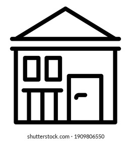 New family house icon. Outline new family house vector icon for web design isolated on white background