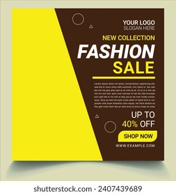 New fashion final sale discount instagram post collection template vector design