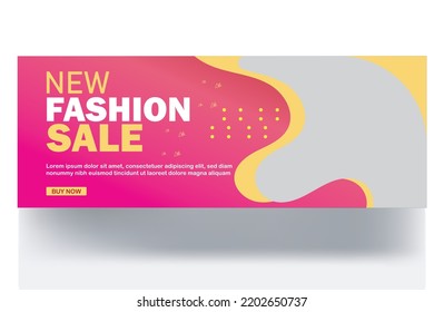 New fashion sale offer social media post cover banner template