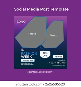 New fashion week design free template