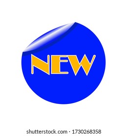 New feature or product badge flat icon for apps and website