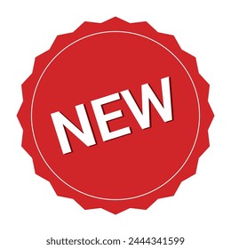 Nueva característica o insignia de producto icono plano para App y Sitios web. Imagen de Vector. EPS 10