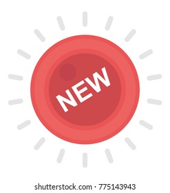 New Feature Or New Product Badge Flat Icon