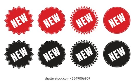 New feature or new product badge icon set, New product label for web, app and packaging.Vector illustration