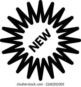New feature or new product badge vector icon for apps and websites