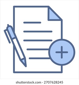 Nueva Ilustración vectorial de icono azul de archivo