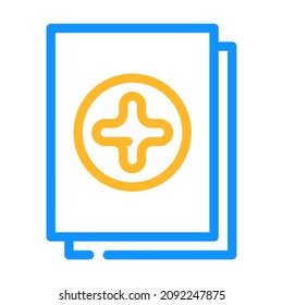 new file color icon vector. new file sign. isolated symbol illustration