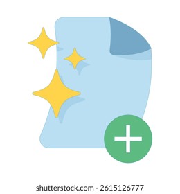 new file concept empty status single icon. to upload or add files. modern graphic element for landing page, ui empty status, infographics, icons. flat design illustration on background.