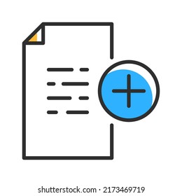 Der neue Stil der Dateidokumentumrisse. Business-Flachsymbol-Konzept