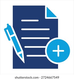 New File Flat Blue Icon Collection
