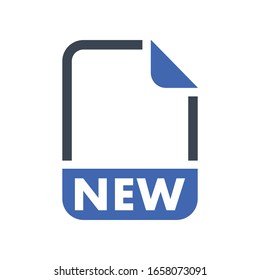 NEW File format icon, vector graphics