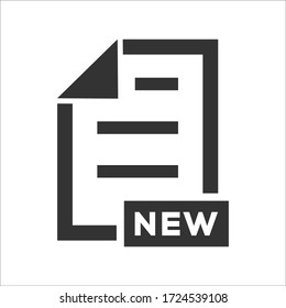 NEW file format icon. NEW file format vector image