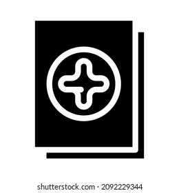 new file glyph icon vector. new file sign. isolated contour symbol black illustration